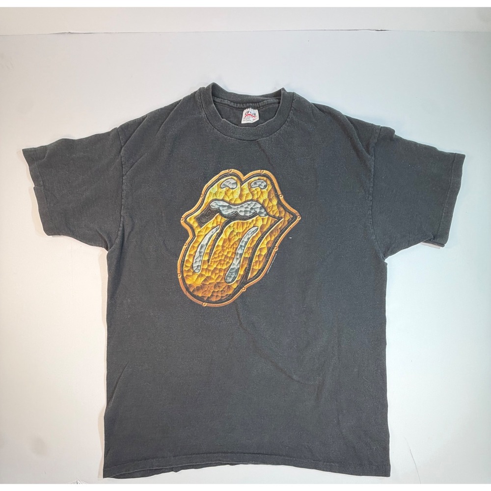 Vintage Rolling Stones Bridges to Babylon Tour 97-98 T-Shirt Anvil XL Black